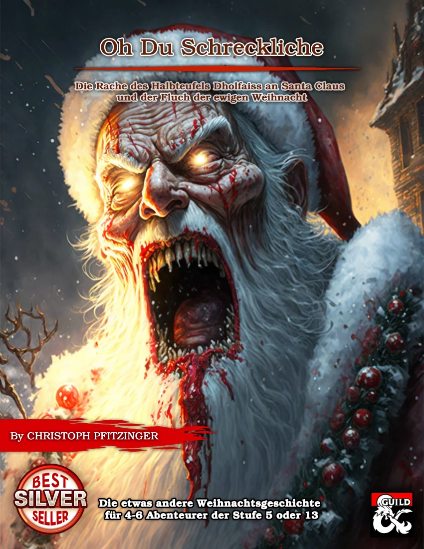 Teuflischer Weihnachtsmann mit Horror Gesichtsausdruck