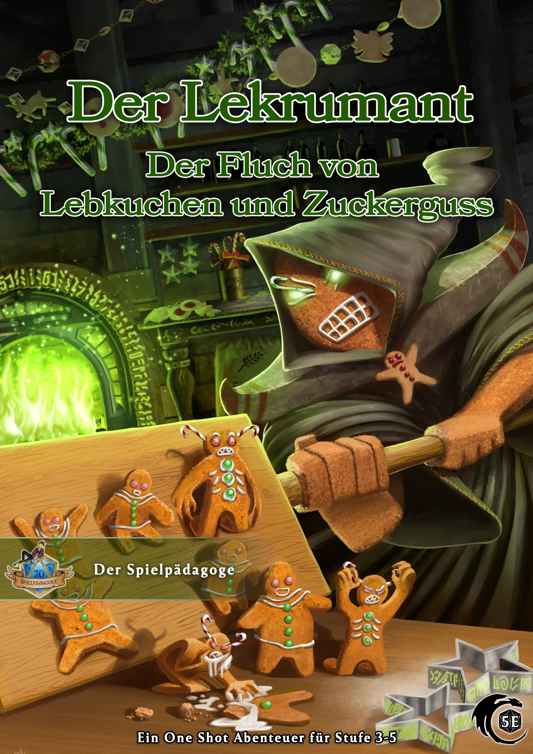 Coverbild Abenteuer Der Lekrumant für D%D 5e, Lebkuchenbäcker mit Ofen im Hintergrund