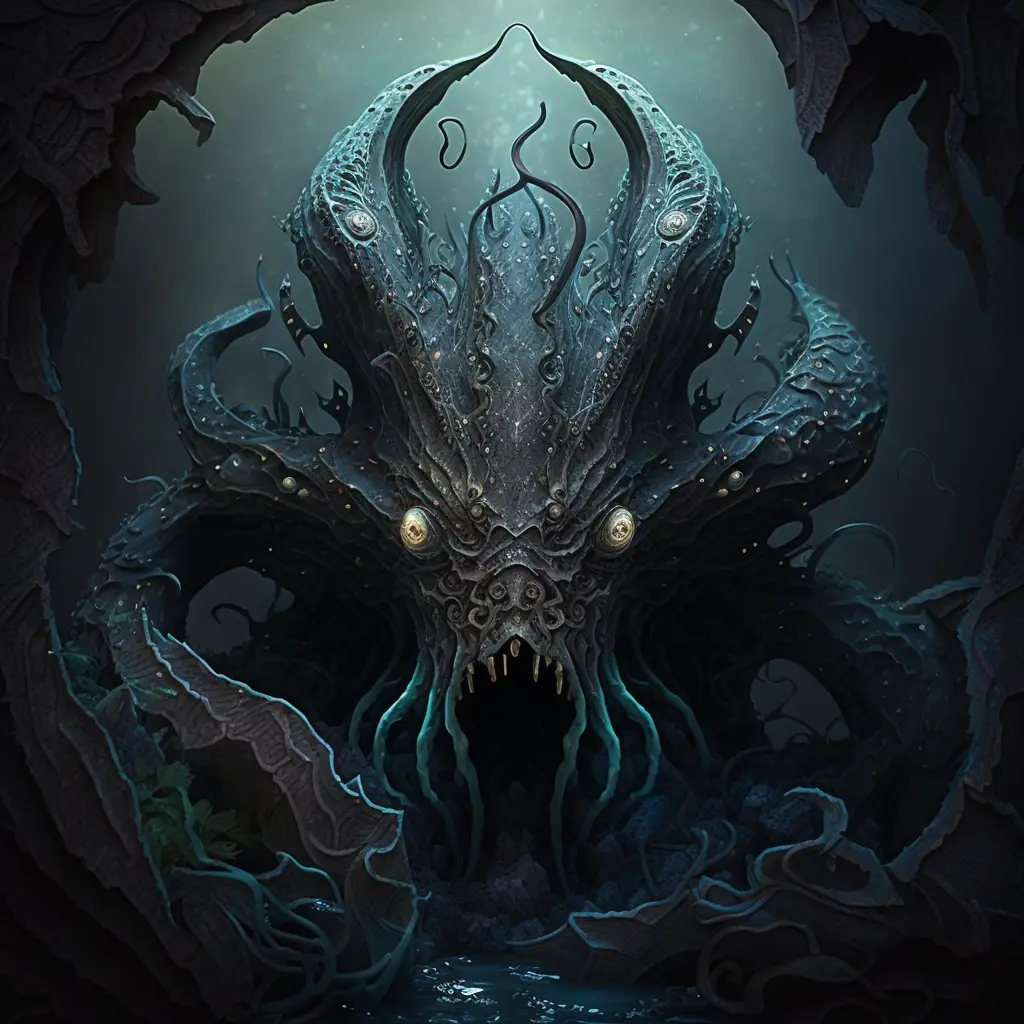 Bild eines Düstermantels in einer Höhle. Monster aus DnD 5e